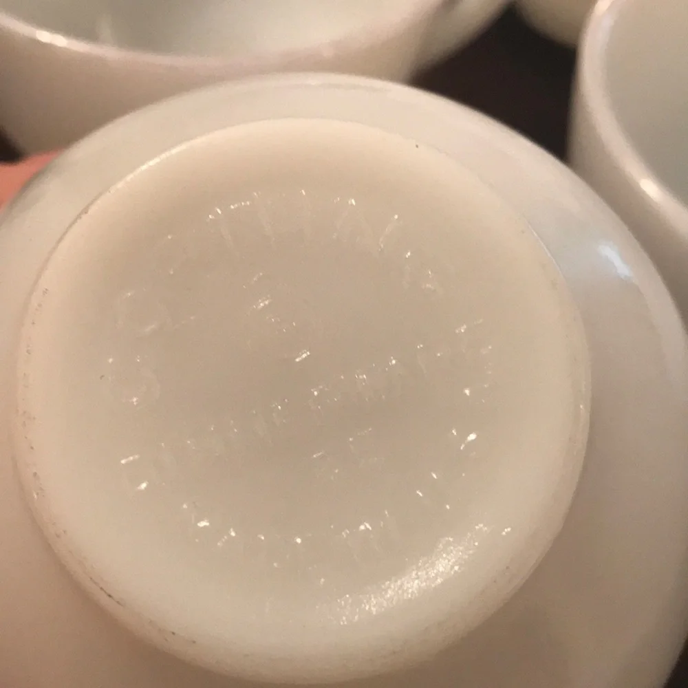 Vintage Corning Dinnerware Milk Glass Teacups